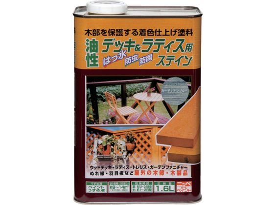 ニッペ 油性デッキ&ラティス 1.6L ガーディアンブルー HUH010-1.6 ニッペ 油性デッキ&ラティス 1.6L ガーディアンブルー HUH010-1.6