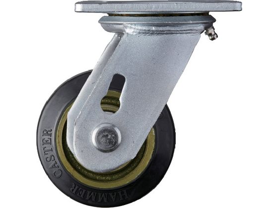 ハンマー 重荷重用旋回式ゴム車輪 イモノホイール・ラジアルボールベアリング 100mm500BPS-CR100 ハンマー 重荷重用旋回式ゴム車輪 イモノホイール・ラジアルボールベアリング 100mm500BPS-CR100