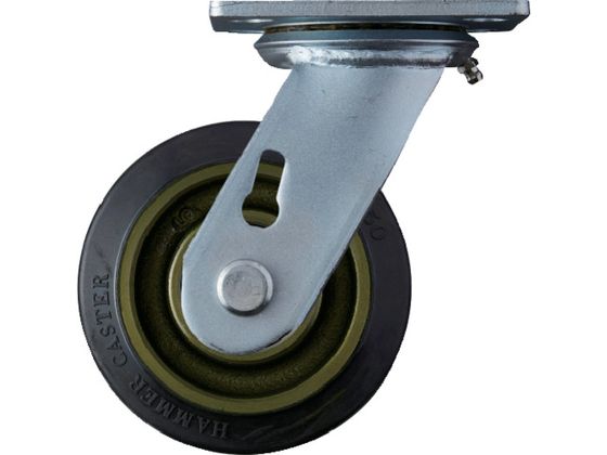 ハンマー 重荷重用旋回式ゴム車輪 イモノホイール・ラジアルボールベアリング 125mm500BPS-CR125 ハンマー 重荷重用旋回式ゴム車輪 イモノホイール・ラジアルボールベアリング 125mm500BPS-CR125