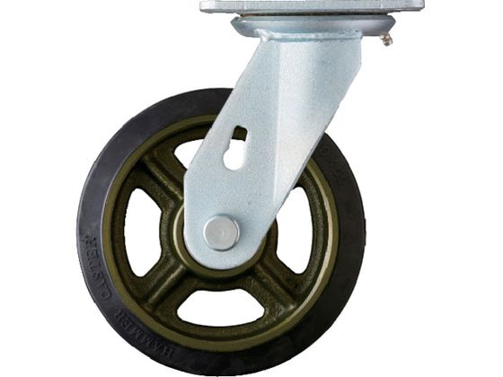 ハンマー 重荷重用旋回式ゴム車輪 イモノホイール・ラジアルボールベアリング 200mm500HPS-CR200 ハンマー 重荷重用旋回式ゴム車輪 イモノホイール・ラジアルボールベアリング 200mm500HPS-CR200