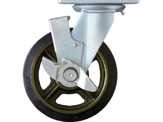 ハンマー 重荷重用旋回式ゴム車輪 イモノホイール・ラジアルボールベアリング 200mm SP付519BPS-CR200 ハンマー 重荷重用旋回式ゴム車輪 イモノホイール・ラジアルボールベアリング 200mm SP付519BPS-CR200