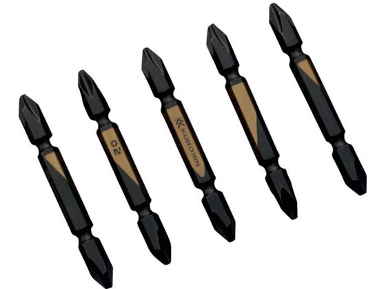 フジ矢 両頭ビット 黒金・5本組 +2×65mm5215-65-BG フジ矢 両頭ビット 黒金・5本組 +2×65mm5215-65-BG
