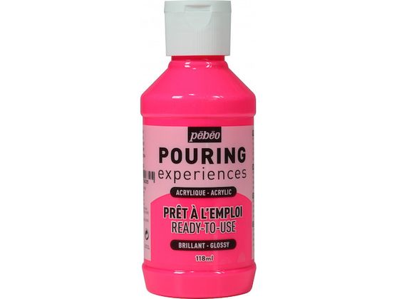 Pebeo ポーリングメディウム入り アクリル絵具118ml 30 蛍光ピンク 524630 Pebeo ポーリングメディウム入り アクリル絵具118ml 30 蛍光ピンク 524630