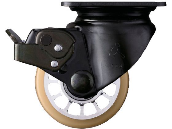 ハンマー 低床重荷重用旋回式ウレタン車輪 アルミホイール・ボールベアリング 75mm ストッパー付545S-BAU75 ハンマー 低床重荷重用旋回式ウレタン車輪 アルミホイール・ボールベアリング 75mm ストッパー付545S-BAU75