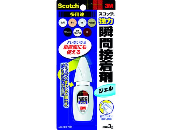 3M スコッチ 強力瞬間接着剤 ジェル多用途 3g7005 DIY 3M スコッチ 強力瞬間接着剤 ジェル多用途 3g7005 DIY