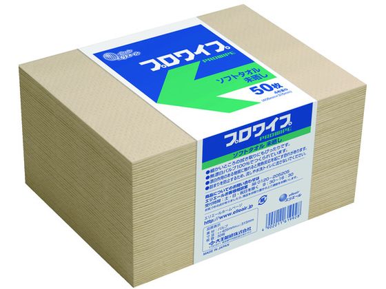 エリエール プロワイプソフトタオル未晒帯どめ50枚 703523 エリエール プロワイプソフトタオル未晒帯どめ50枚 703523