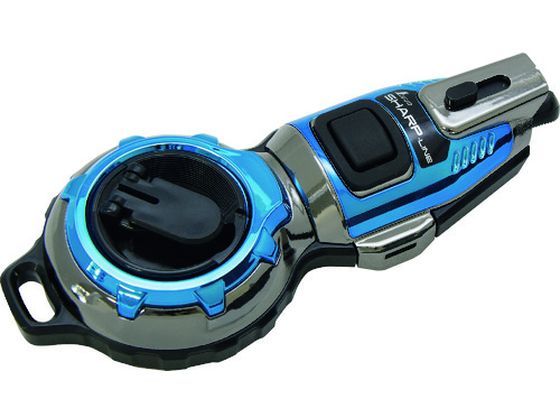シンワ ハンディ墨つぼ Jr. Plus 手巻 シャープライン メタルブルー 73299 シンワ ハンディ墨つぼ Jr. Plus 手巻 シャープライン メタルブルー 73299