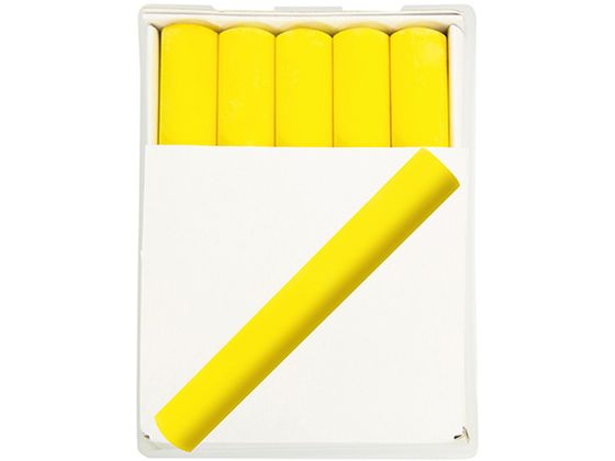 シンワ 工事用チョーク 黄10本入り プラケース付 74143 シンワ 工事用チョーク 黄10本入り プラケース付 74143