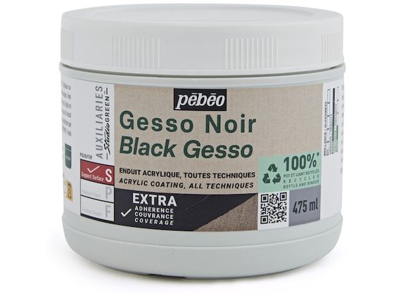 Pebeo スチューディオ グリーン アクリリック ブラックジェッソ 475ml 818625 Pebeo スチューディオ グリーン アクリリック ブラックジェッソ 475ml 818625
