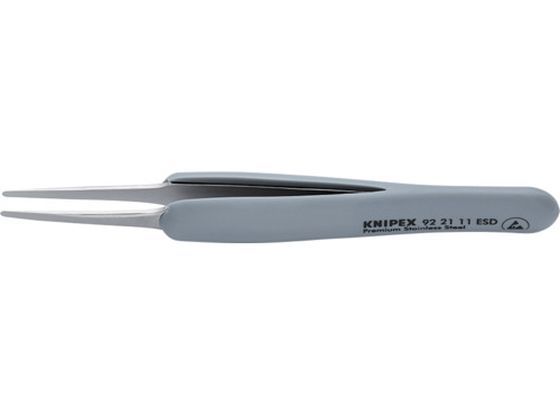 KNIPEX ラバーハンドル付き精密ピンセット 先広 123ММ9221-11ESD KNIPEX ラバーハンドル付き精密ピンセット 先広 123ММ9221-11ESD