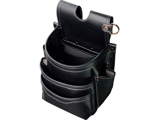 フジ矢 腰袋3段 黒金 LIGHT PU LEATHER SERIESAB-23BG フジ矢 腰袋3段 黒金 LIGHT PU LEATHER SERIESAB-23BG