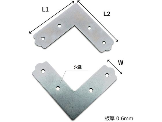 WAKI ユニクロ隅金 平横 BK-005 65BK-005 WAKI ユニクロ隅金 平横 BK-005 65BK-005