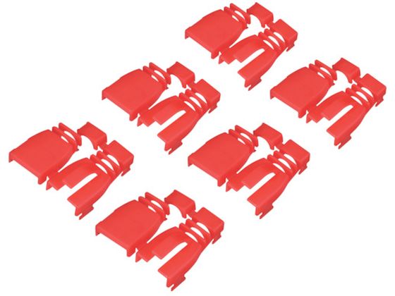 BUFFALO 後付け用コネクター保護カバー6個入り レッド BLAARJ45RD6 BUFFALO 後付け用コネクター保護カバー6個入り レッド BLAARJ45RD6