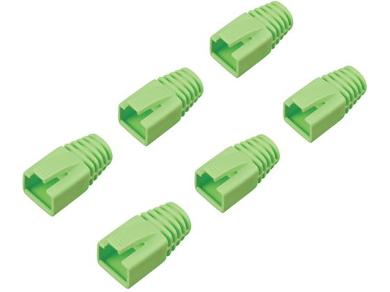 BUFFALO 先付け用コネクター保護カバー6個入り グリーン BLABRJ45GR6 BUFFALO 先付け用コネクター保護カバー6個入り グリーン BLABRJ45GR6
