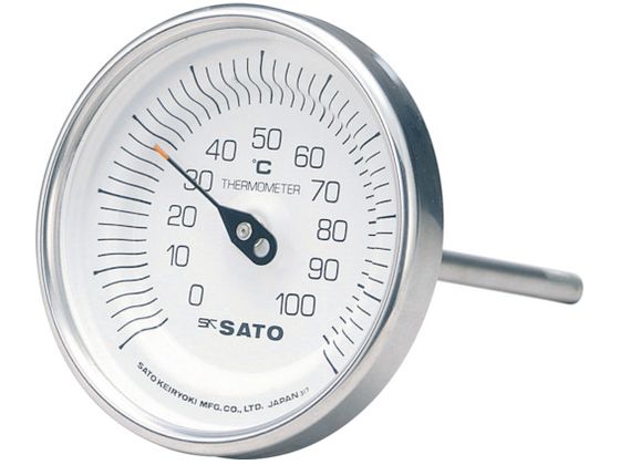 佐藤 バイメタル温度計BM-T型 測定温度範囲0〜200°C 感温部長さ150mm BMT90S8 佐藤 バイメタル温度計BM-T型 測定温度範囲0〜200°C 感温部長さ150mm BMT90S8