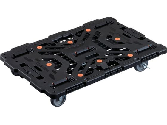 TRUSCO 連結式樹脂製平台車 ビートル 900X600 自在5輪 内2輪ストッパー付 BT900J5S2-E100 TRUSCO 連結式樹脂製平台車 ビートル 900X600 自在5輪 内2輪ストッパー付 BT900J5S2-E100