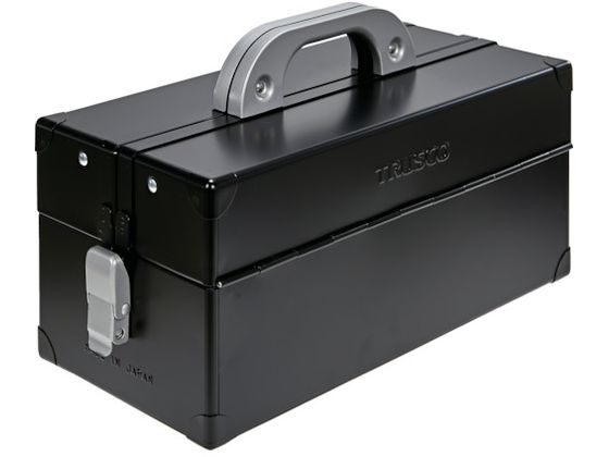 TRUSCO 両開きツールボックス 二段式 つや消しブラック TRUSCO 両開きツールボックス 二段式 つや消しブラック