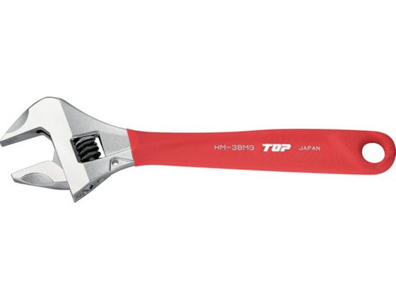 トップ工業 TOP ワークワイド ガタ無しモンキレンチ グリップ付 HM-38MGR トップ工業 TOP ワークワイド ガタ無しモンキレンチ グリップ付 HM-38MGR
