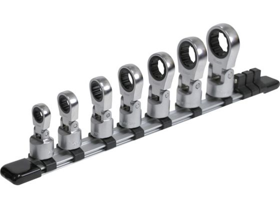 TONE フレックスラチェットめがねソケットセット ホルダー付 差込角9.5mm 7点セット HRM307F TONE フレックスラチェットめがねソケットセット ホルダー付 差込角9.5mm 7点セット HRM307F