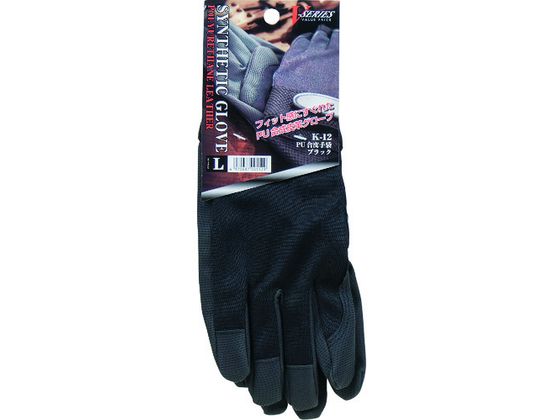 ●色：ブラック●サイズ：Ｌ●掌部：ポリウレタン 甲部：ポリエステル