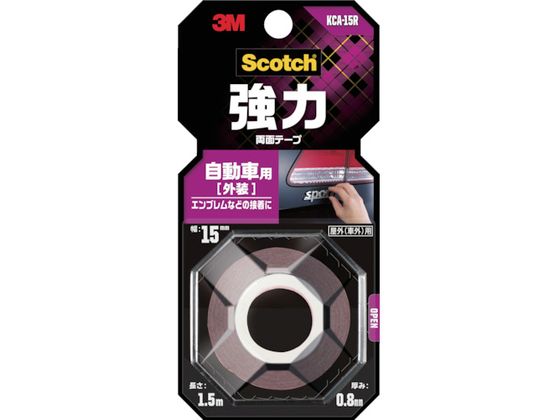 3M スコッチ 強力両面テープ 自動車外装用 15mm×1.5m 3M スコッチ 強力両面テープ 自動車外装用 15mm×1.5m