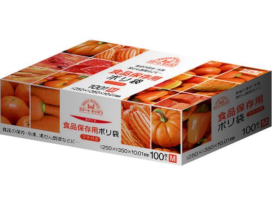 サニパック スマートキッチン保存袋M 箱入り100枚 KS10 サニパック スマートキッチン保存袋M 箱入り100枚 KS10