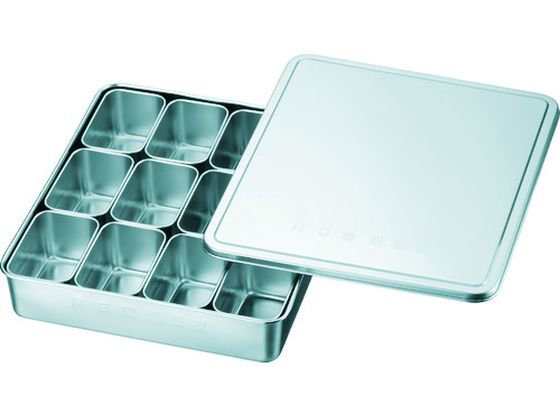 SUGICO 18-8検食用容器 田型日付入 12個入 327×286×63 KS-001 SUGICO 18-8検食用容器 田型日付入 12個入 327×286×63 KS-001